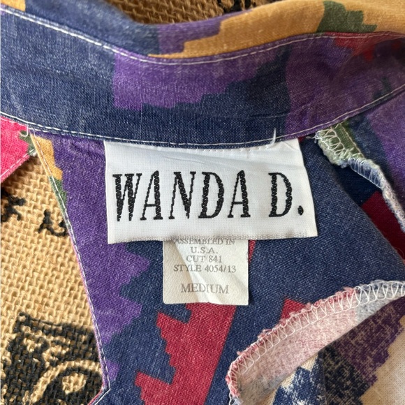 VINTAGE : Wanda D Western Button Down Shirt - Picture 6 of 7